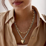 Millie Bubble Heart Necklace - Turquoise