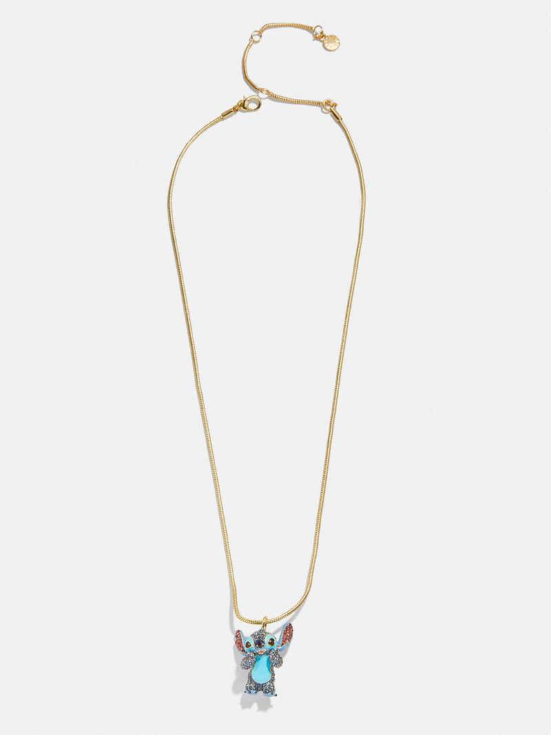 BaubleBar Disney Stitch 3D Pendant Necklace - Blue - 
    Gold necklace with Stitch charm
  
