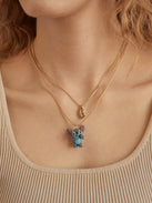 Disney Stitch 3D Pendant Necklace - Blue