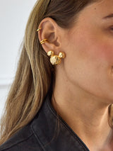 BaubleBar Disney Mickey Mouse Domed Earrings - Gold - 
    Gold stud earrings 
  
