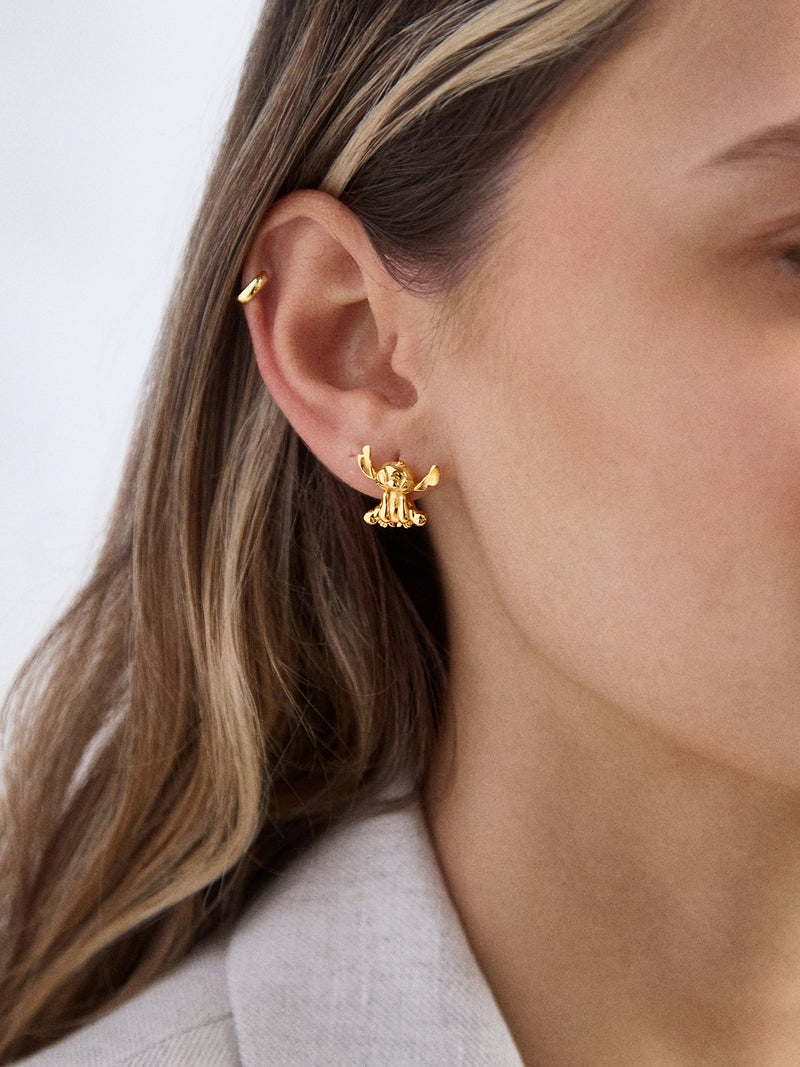 BaubleBar Disney Stitch 18K Gold Plated Sterling Silver Earrings - Gold - 
    Gold stud earrings
  
