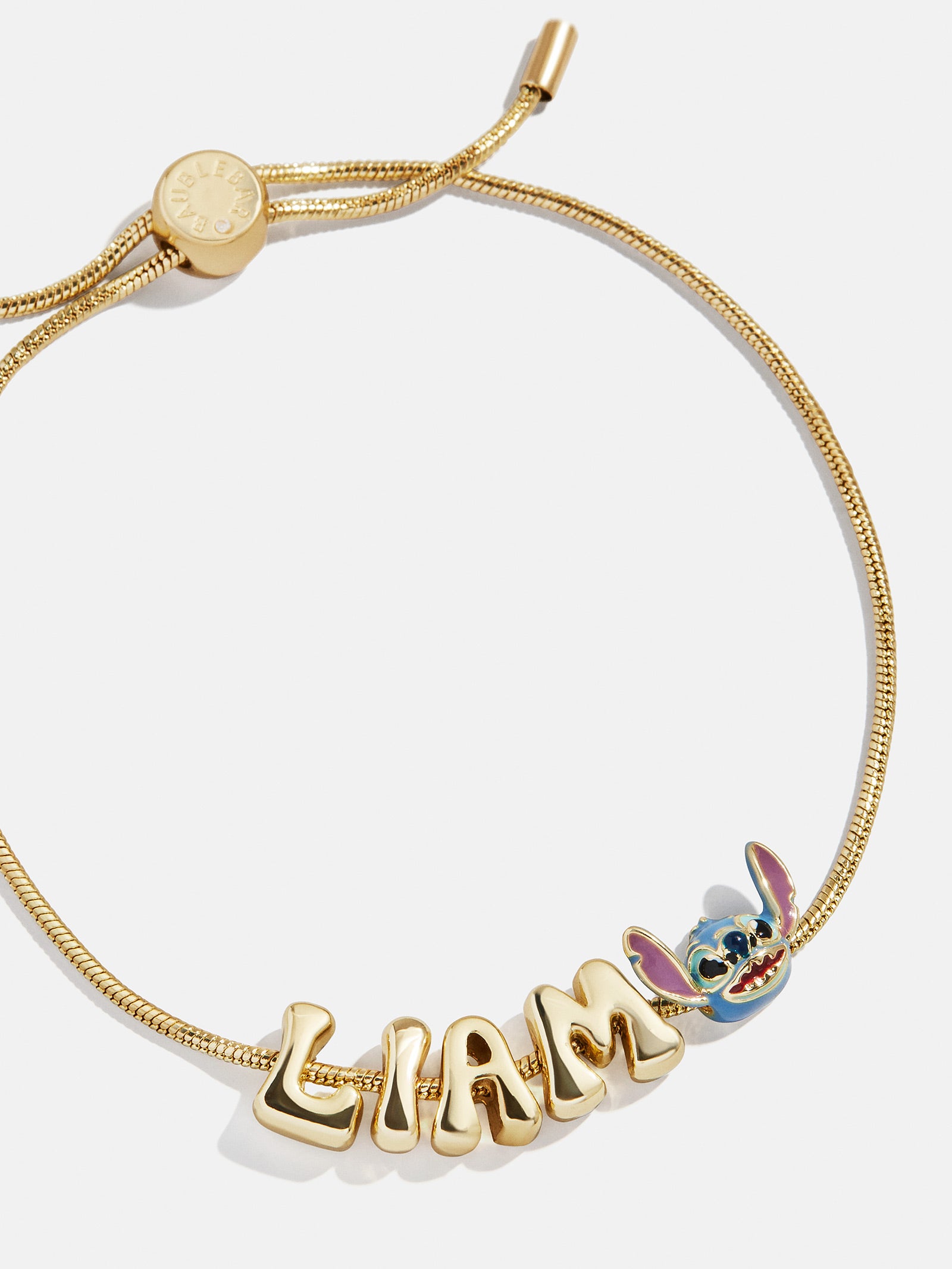 Disney Stitch Bubble Slider Custom Bracelet - Gold/Blue