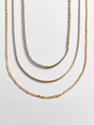 Anita Waterproof Necklace Set - Gold/Pavé