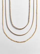 BaubleBar Anita Waterproof Necklace Set - Gold/Pavé - 
    Set of three waterproof necklaces
  
