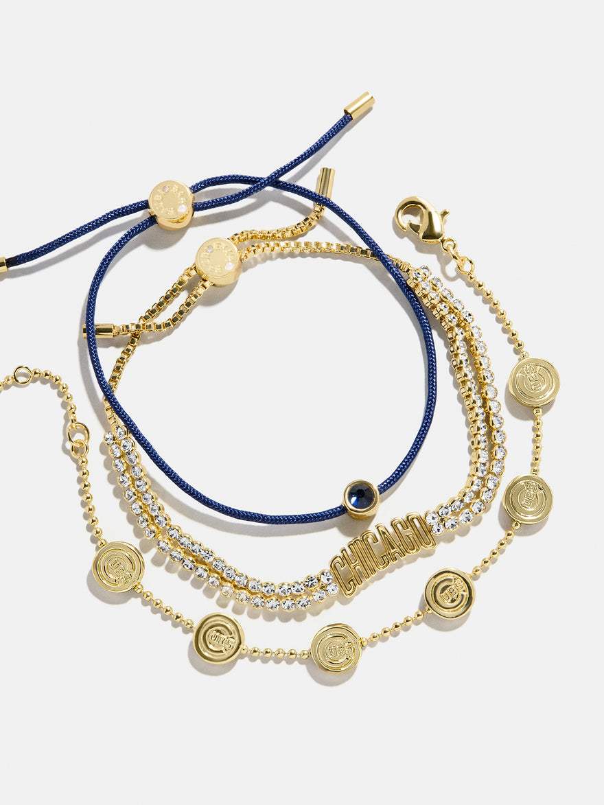 MLB Bracelet Set - Chicago Cubs