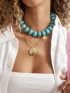Seashell Initial Custom Necklace - Gold/Pavé