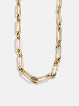 BaubleBar Pavé Hera Necklace - Gold - 
    Gold chain link necklace
  
