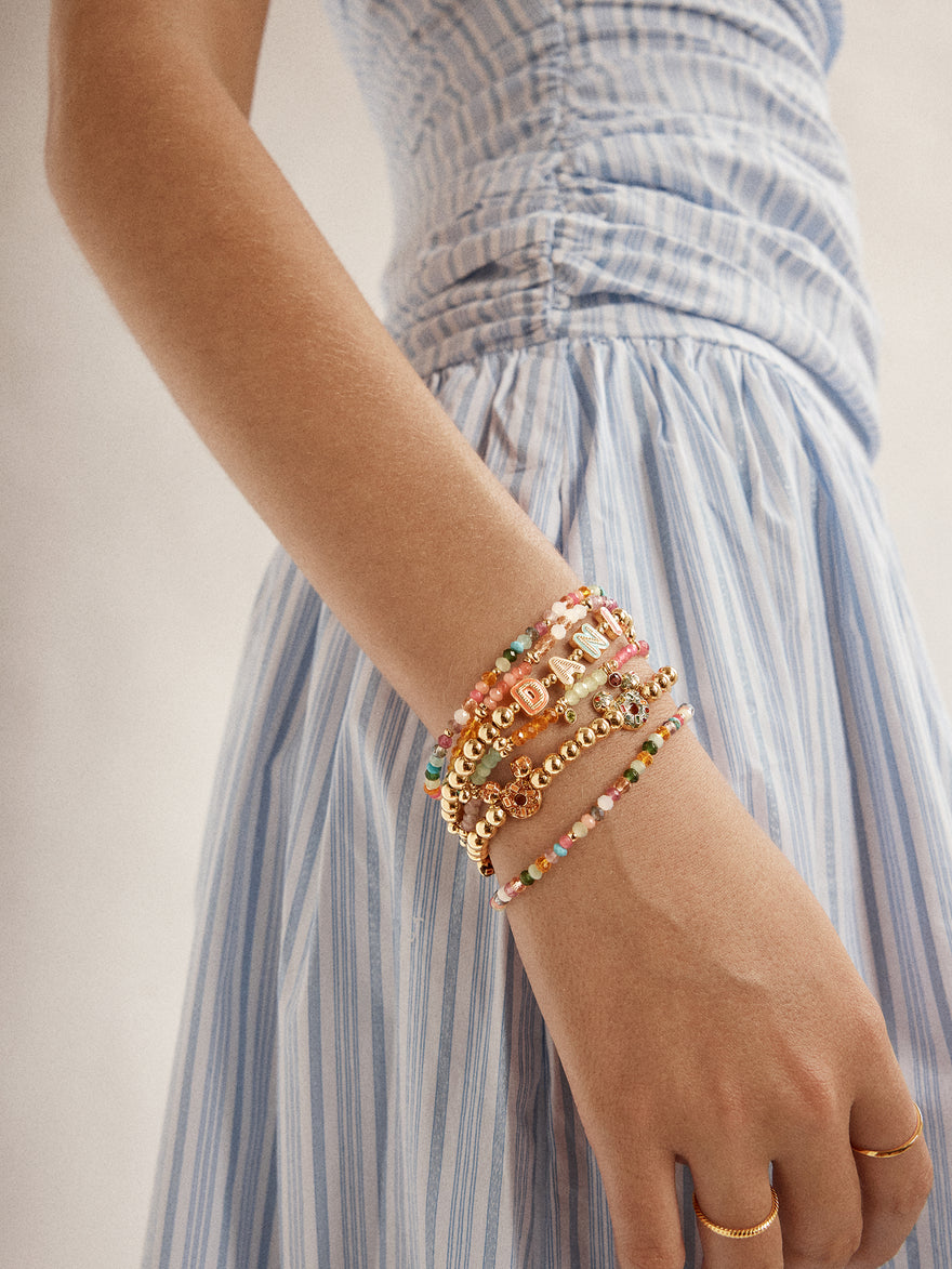 Disney Mickey Mouse Donut Bracelet - Gold/Multi