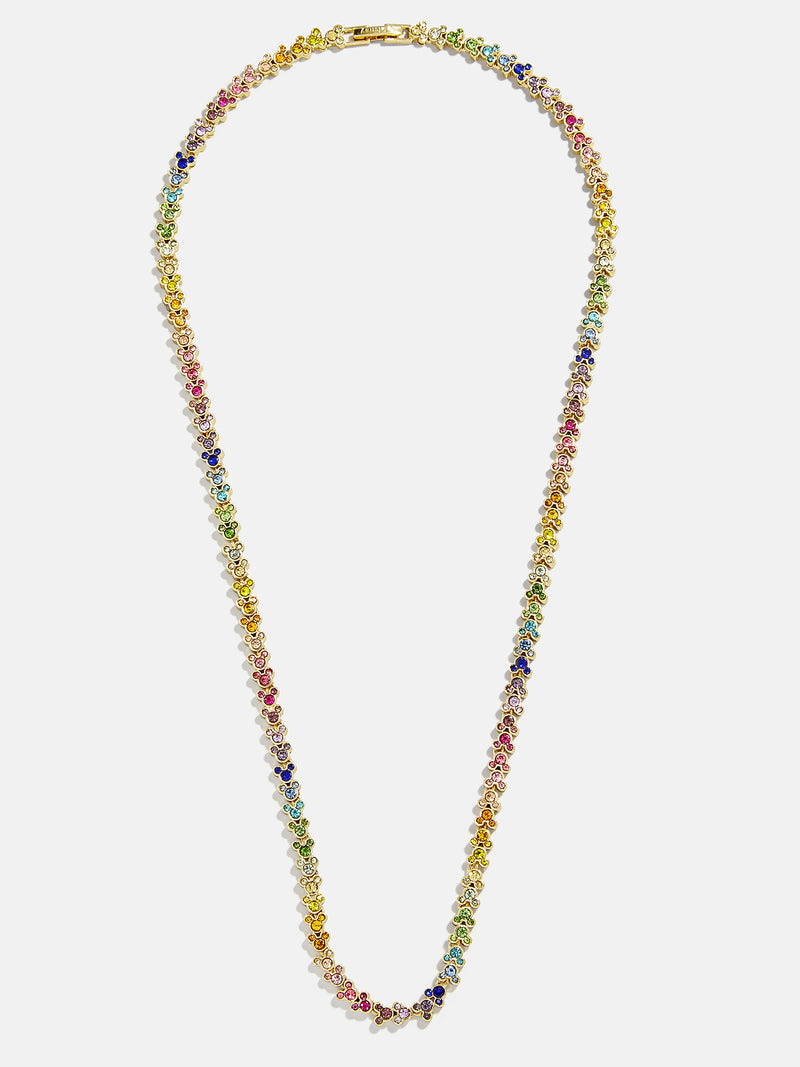 BaubleBar Disney Mickey Mouse Repeating Tennis Necklace - Multi - 
    Rainbow necklace 
  
