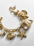 Isla Charm Bracelet - Gold/Pearl