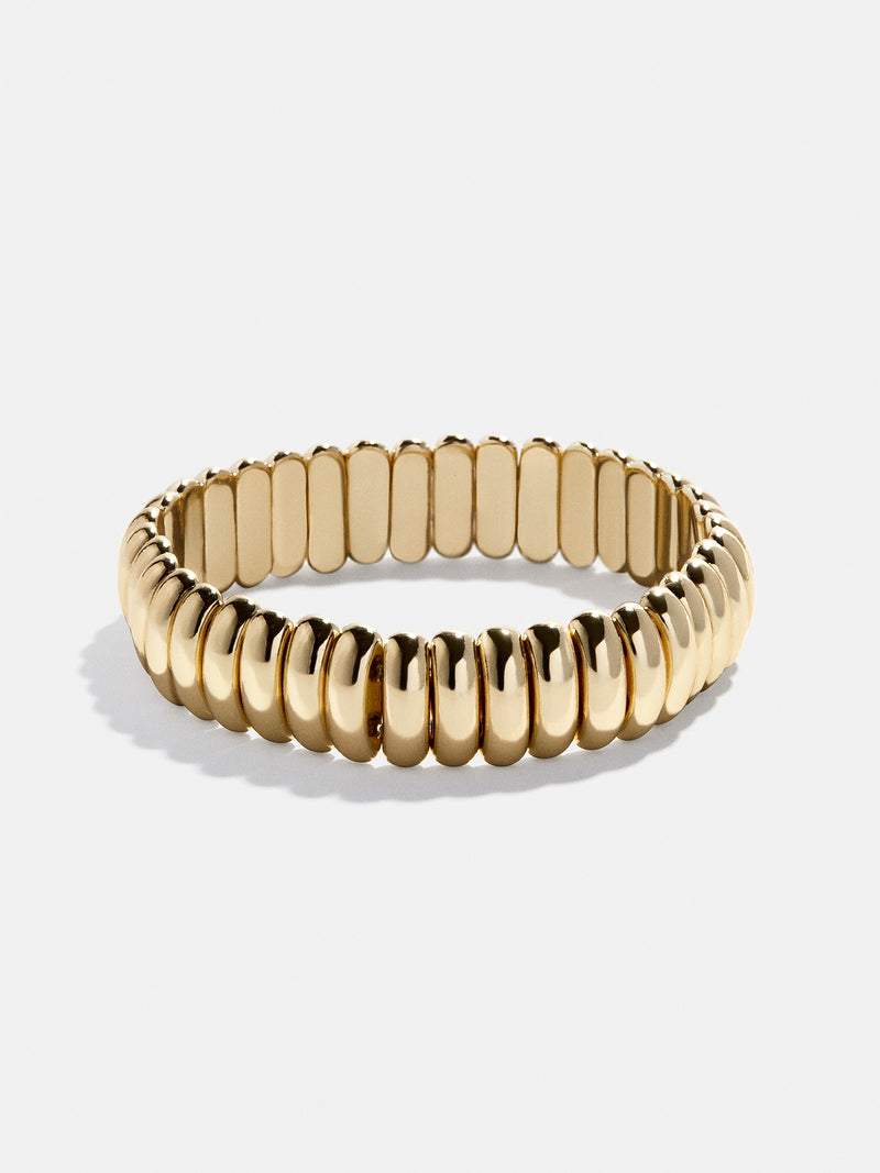 BaubleBar Keira Ribbed Bracelet - Gold - 
    Gold stacking bracelet 
  
