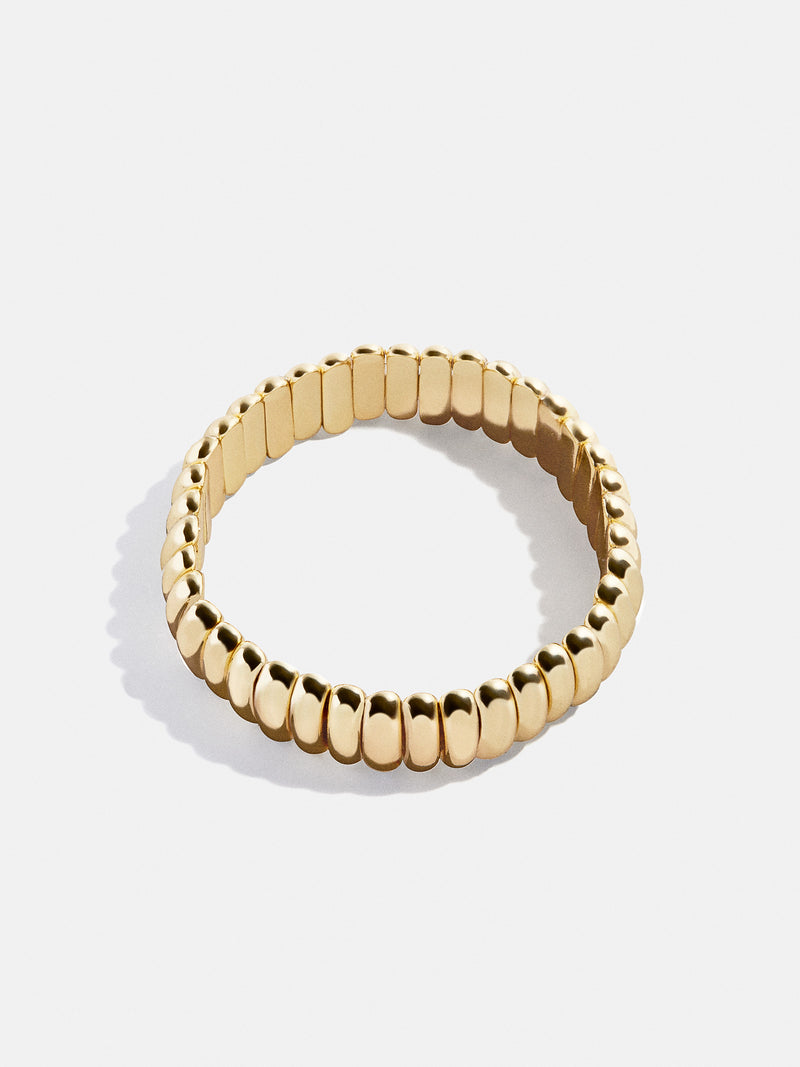 BaubleBar Keira Ribbed Bracelet - Gold - 
    Gold stacking bracelet 
  
