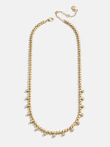BaubleBar Joelle Pisa Beaded Necklace - Circle Bezel - 
    Crystal tennis necklace
  
