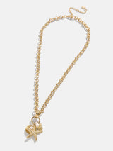 BaubleBar Isla Charm Necklace - Gold/Pearl - 
    Seashell necklace
  
