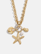 Isla Charm Necklace - Gold/Pearl