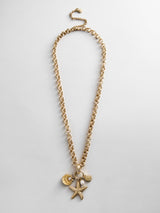 BaubleBar Isla Charm Necklace - Gold/Pearl - 
    Seashell necklace
  

