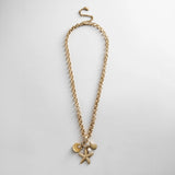 Isla Charm Necklace - Gold/Pearl