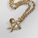 Isla Charm Necklace - Gold/Pearl