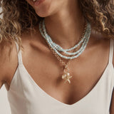 Lena Semi-Precious Layered Necklace - Turquoise