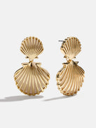 Marni Seashell Earrings - Gold/Pearl