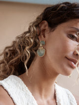 BaubleBar Marni Seashell Earrings - Gold/Turquoise - 
    Statement drop earrings
  
