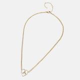 Wired Heart Custom Initial Necklace - Gold