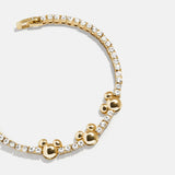 Disney Mickey Mouse Tennis Bracelet - Gold/Pavé