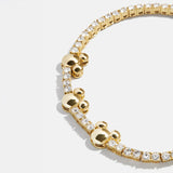 Disney Mickey Mouse Tennis Bracelet - Gold/Pavé