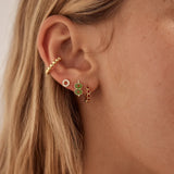 Briny Baby Olive Earrings - Green