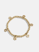 BaubleBar Good Days Pisa Bracelet - Star of David - 
    Gold beaded stretch bracelet 
  
