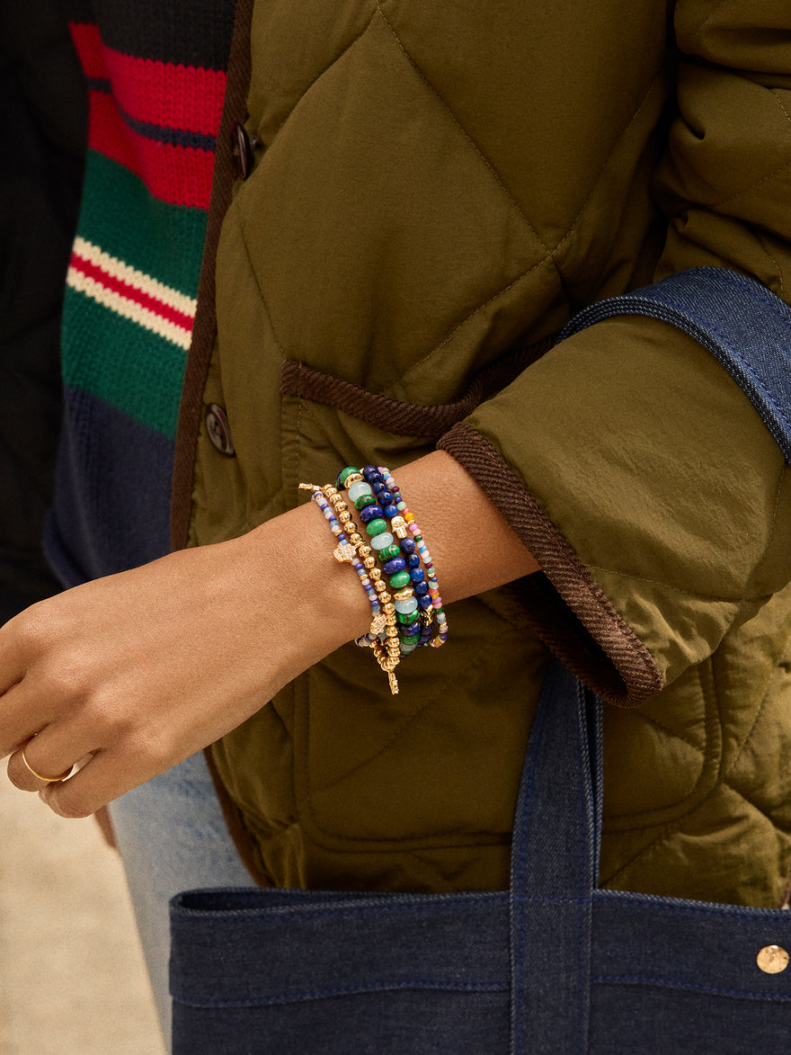 Marjorie Beaded Bracelet - Blue Multi