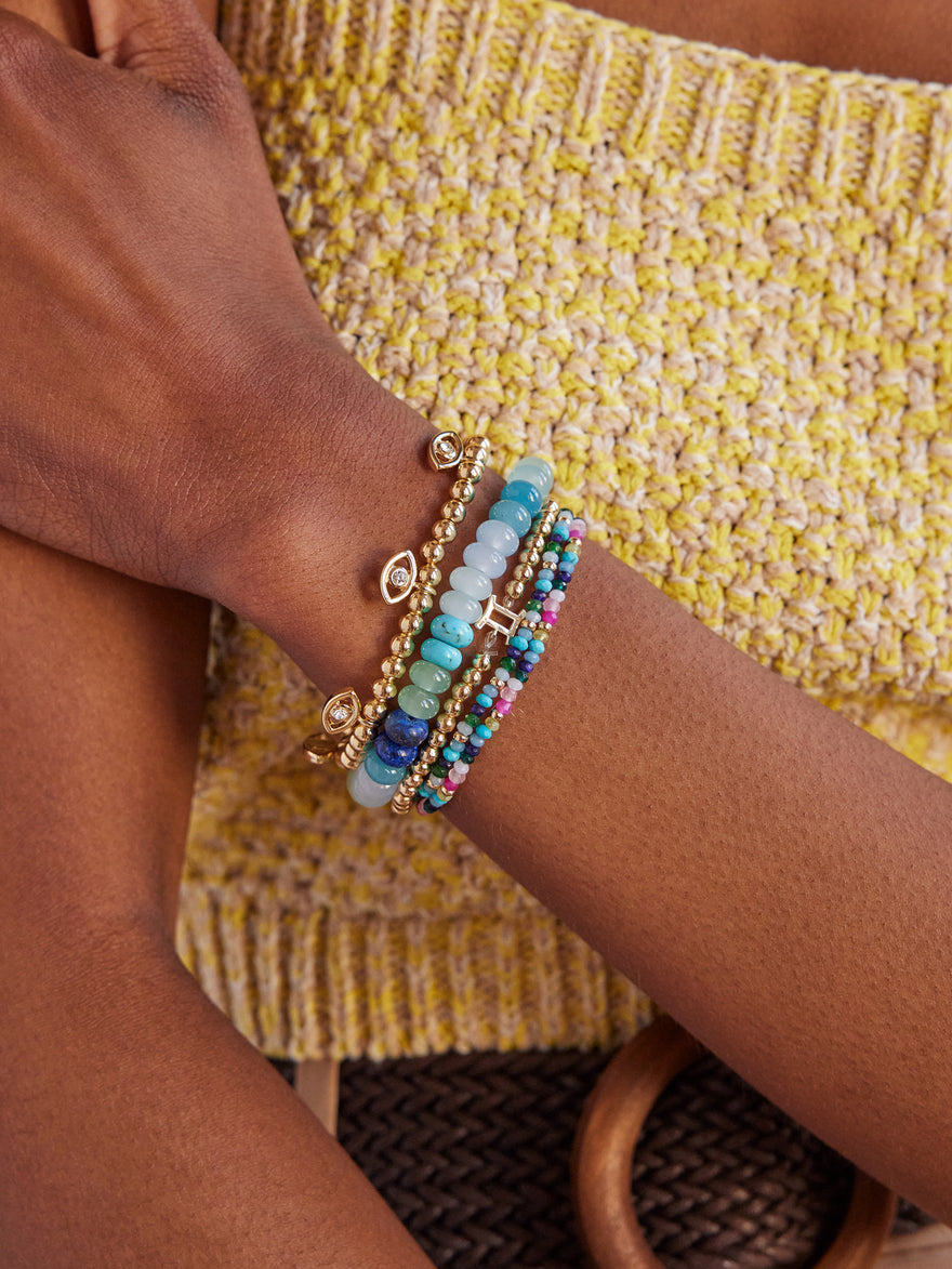 Marjorie Beaded Bracelet - Blue Multi