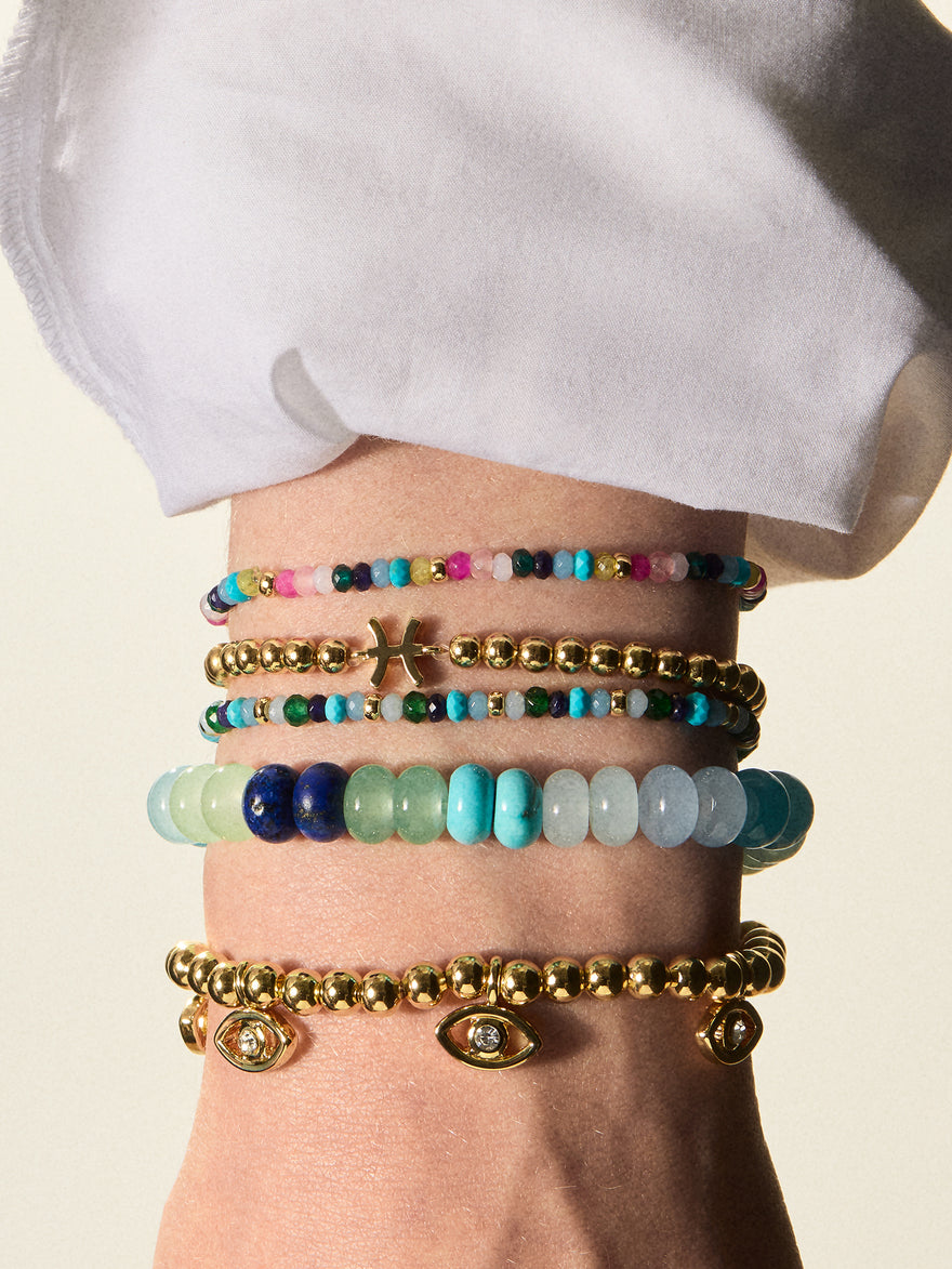 Marjorie Beaded Bracelet - Blue Multi