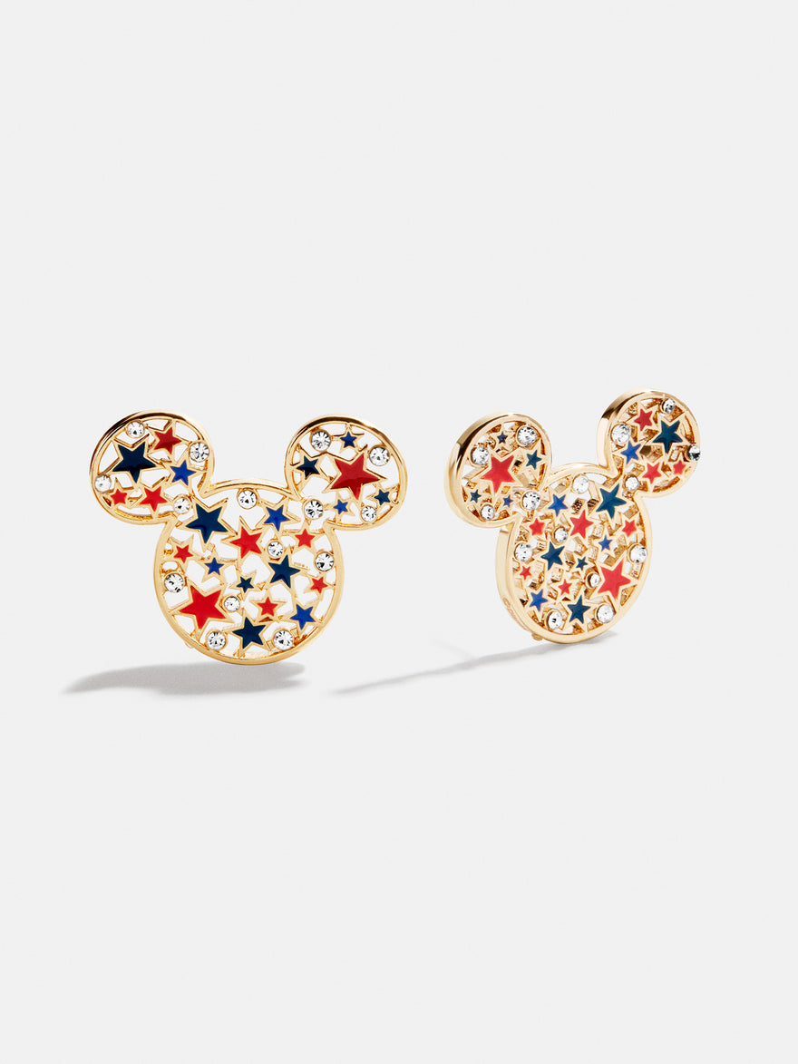 Disney Mickey Mouse Americana Cluster Earrings - Red, White, & Blue