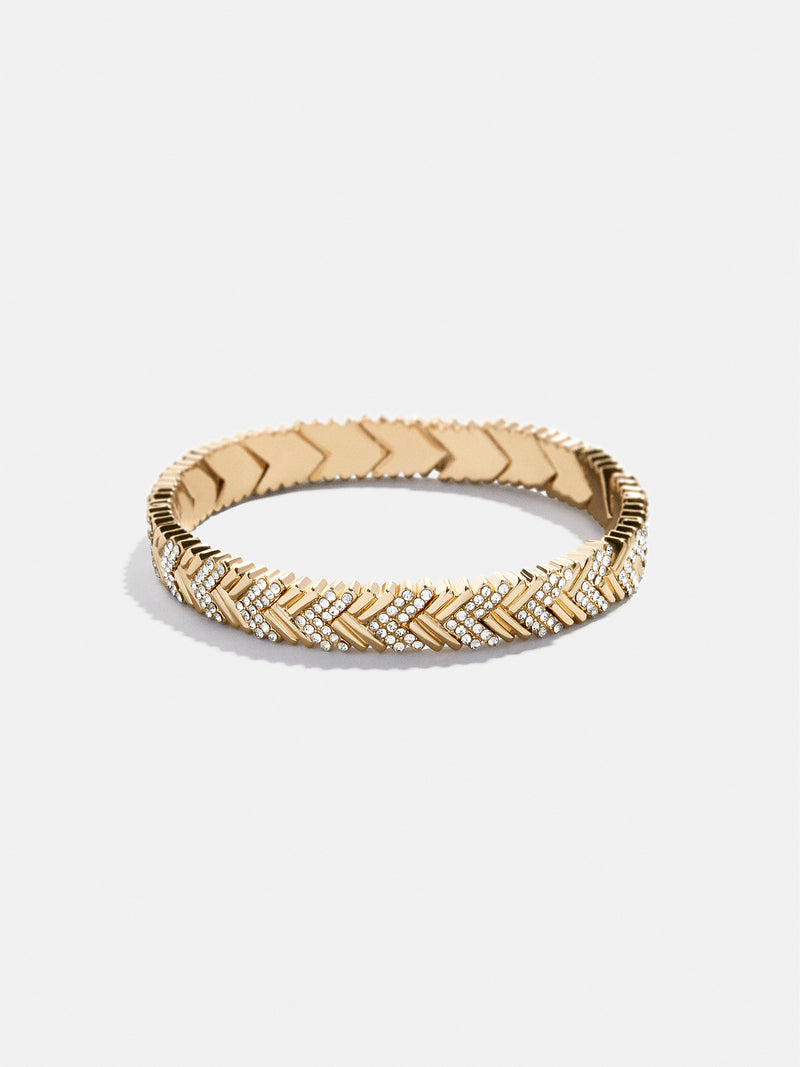 BaubleBar Naya Gold Bracelet - Gold/Pavé - 
    Gold stacking bracelet 
  
