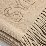 Pure Merino Wool Custom Blanket - Tan Sand/Chocolate Brown
