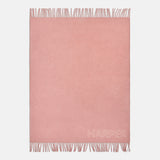 Pure Merino Wool Custom Blanket - Dusty Rose/Cream