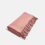 Pure Merino Wool Custom Blanket - Dusty Rose/Cream