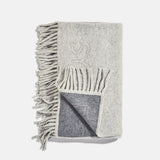 Pure Merino Wool Custom Blanket - Cloud Gray/Dark Gray