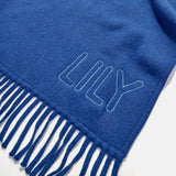 Pure Merino Wool Custom Blanket - Royal Blue/Sky Blue