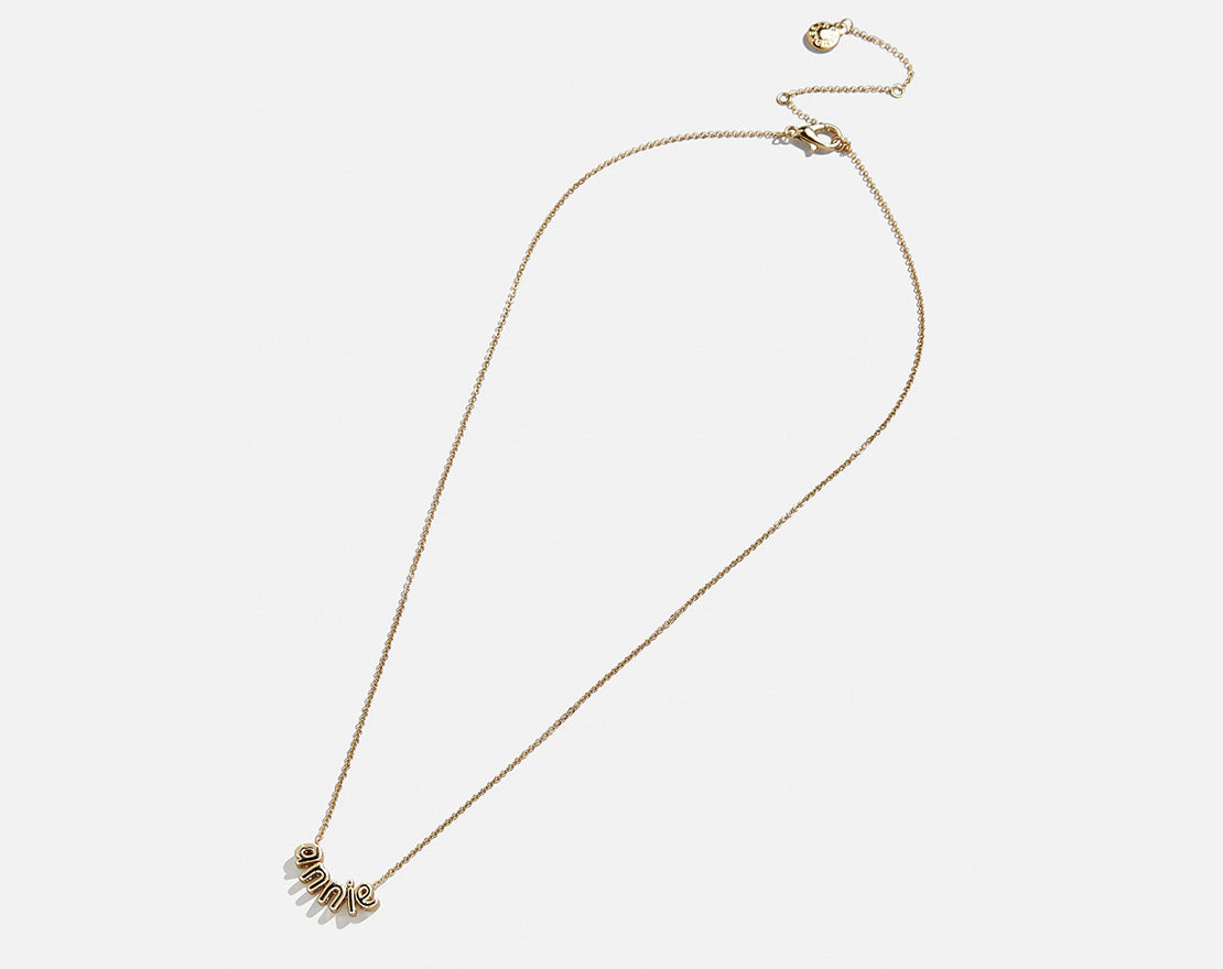 Bubble Letter Custom Necklace - Extra Small Bubble Letter