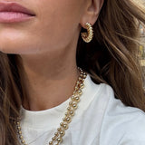 Kayla Gold Hoop Earrings - Gold