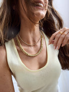 Keira Ribbed Necklace - Gold