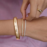Astra Celestial Hinge Bangle - Gold/Pavé
