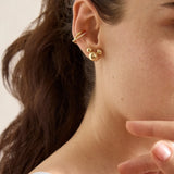 Disney Mickey Mouse Reversible Stud Earrings - Gold/Pavé