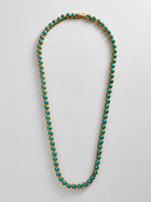 Nina Semi-Precious Necklace - Gold/Turquoise