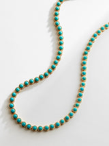 BaubleBar Nina Semi-Precious Necklace - Gold/Turquoise - 
    Turquoise stones on a sleek gold necklace 
  
