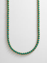 BaubleBar Nina Semi-Precious Necklace - Gold/Turquoise - 
    Turquoise stones on a sleek gold necklace 
  
