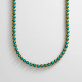Nina Semi-Precious Necklace - Gold/Turquoise