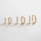 Niata Waterproof Earring Set - Gold/Pavé